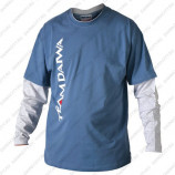 Футболка с длинным рукавом синяя с серым DAIWA TD Long Sleeve T Shirt Navy / Grey размер - XL / TDTNG-XL