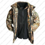Куртка непромокаемая дышащая удлинённая с подстёжкой из флиса DAIWA Mission JKT With Zipout Fleece - размер L (50) / MJ-L